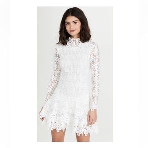 SIMKHAI Joy Lace Mini Dress White NWT